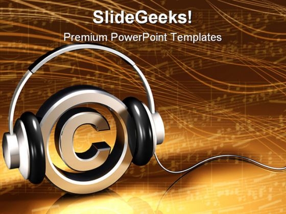 Copyright Protected Music PowerPoint Template 1110