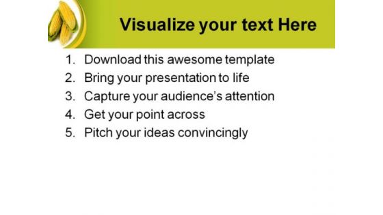 Corn Nature PowerPoint Template 0610