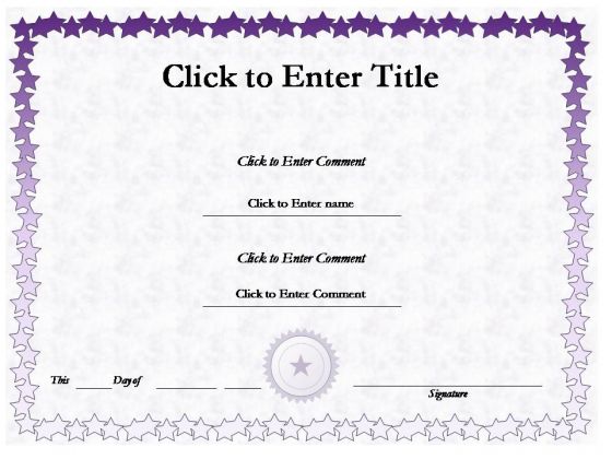 Corporate Achievement Certificate PowerPoint Templates