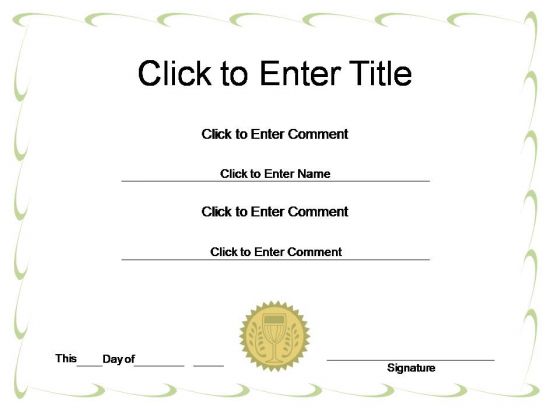 Corporate Award Certificate PowerPoint Templates