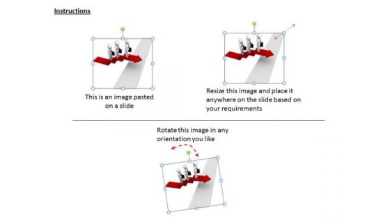 Corporate Business Strategy 3d Man On Arrow Steps Concept Statement