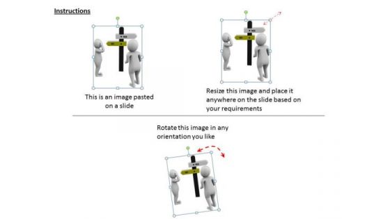 Corporate Business Strategy 3d Men Confused Two Options Character Models