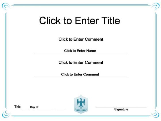 Corporate Success Certificate PowerPoint Templates