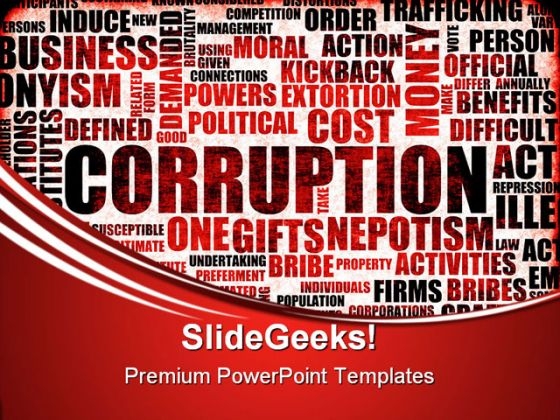 Corruption Business PowerPoint Themes And PowerPoint Slides 0411