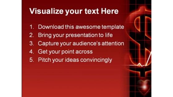 Cost Of Health Care Medical PowerPoint Template 0610