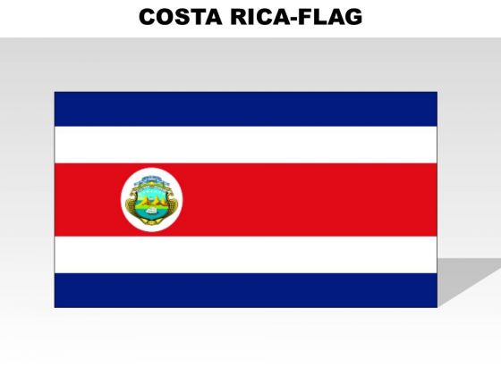 Costa Rica Country PowerPoint Flags