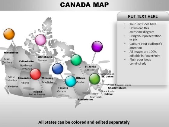 Country PowerPoint Maps Canada