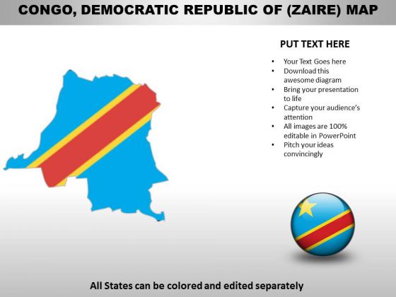 Country PowerPoint Maps Congo Democratic