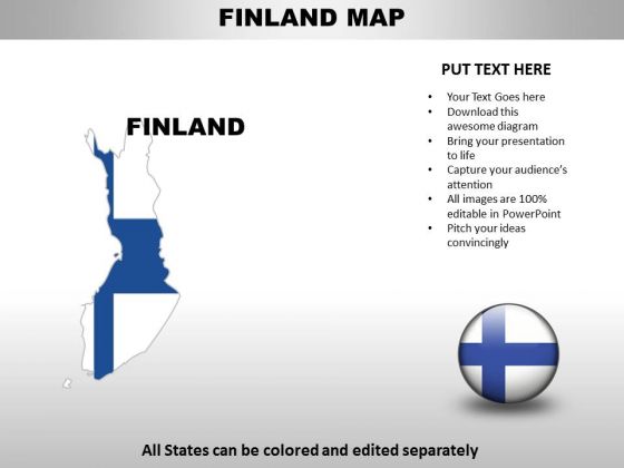 Country PowerPoint Maps Finland