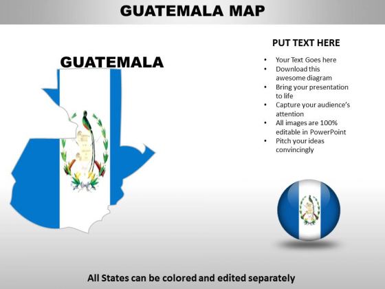 Country PowerPoint Maps Guatemala