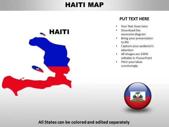 Country PowerPoint Maps Haiti