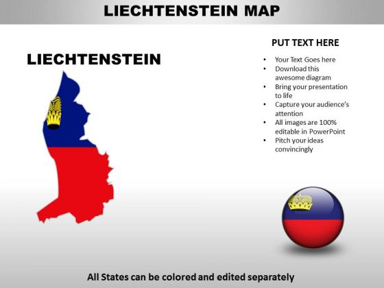 Country PowerPoint Maps Liechtenstein