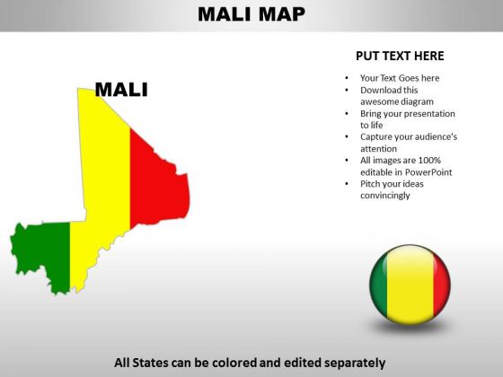Country PowerPoint Maps Mali