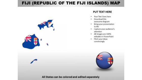 Country PowerPoint Maps Republic Of The Fiji Island