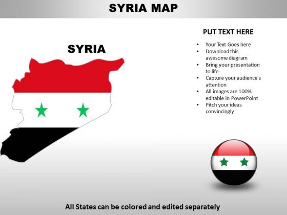 Country PowerPoint Maps Syria