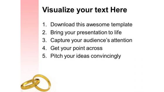 Couple And Rings Golden PowerPoint Templates And PowerPoint Themes 1012