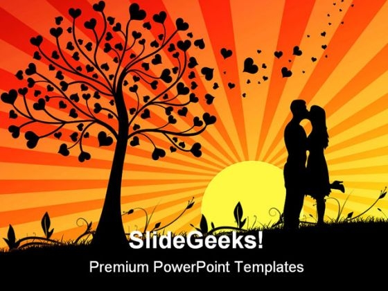 Couple Kissing Wedding PowerPoint Templates And PowerPoint Backgrounds 0311