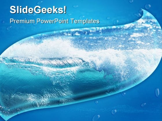 Crashing Waves Nature PowerPoint Templates And PowerPoint Backgrounds 0611