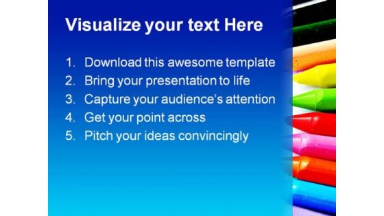Crayons Art Education PowerPoint Templates And PowerPoint Backgrounds 0611