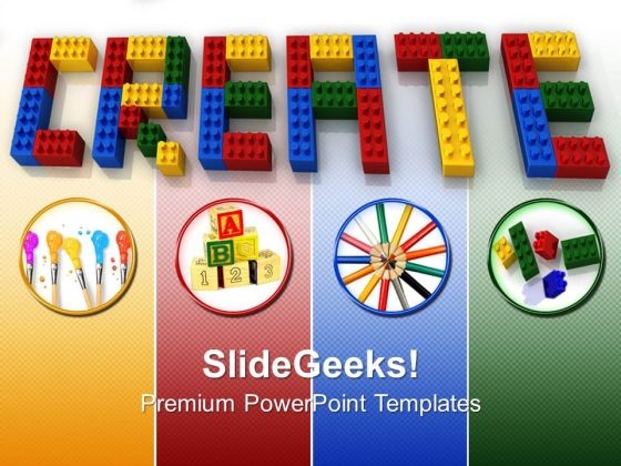 Create Word Lego Blocks Business PowerPoint Templates And PowerPoint Themes 0712