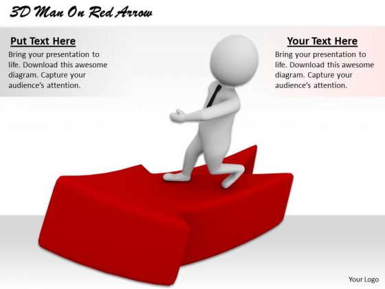 Creative Marketing Concepts 3d Man Red Arrow Adaptable Business