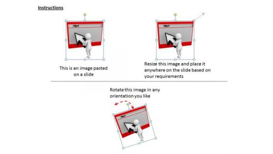 Creative Marketing Concepts 3d Person Pointing Cursor Character