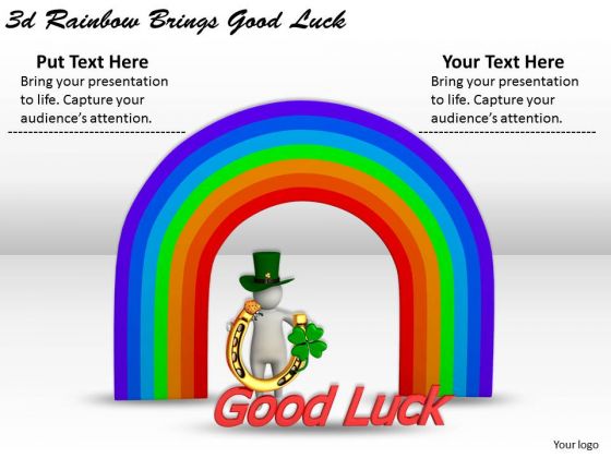 Creative Marketing Concepts 3d Rainbow Brings Good Luck Character