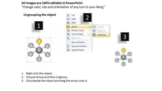 Creative Marketing Concepts 6 Stages Hub Process Business Diagram Plan Strategy
