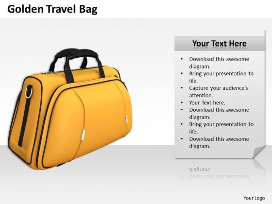 Creative Marketing Concepts Golden Travel Bag Best Stock Photos