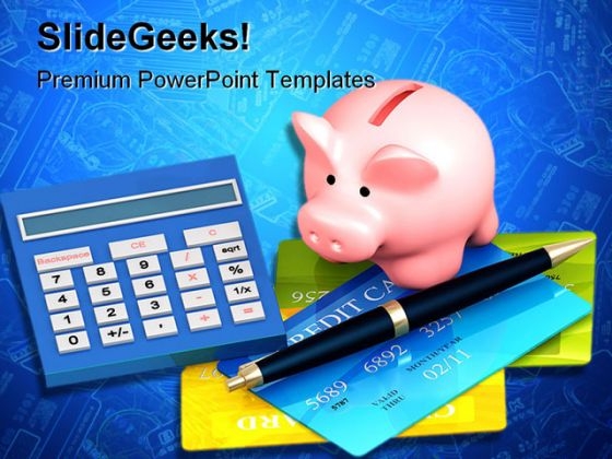 Credit Card Money PowerPoint Backgrounds And Templates 0111