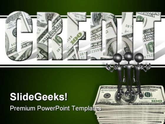 Credit Money PowerPoint Template 0610