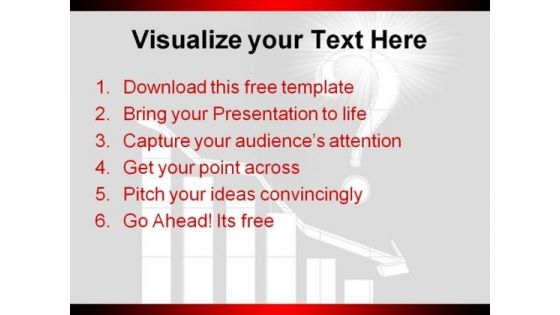 Graphical Representation PowerPoint Template with Question Mark Symbol