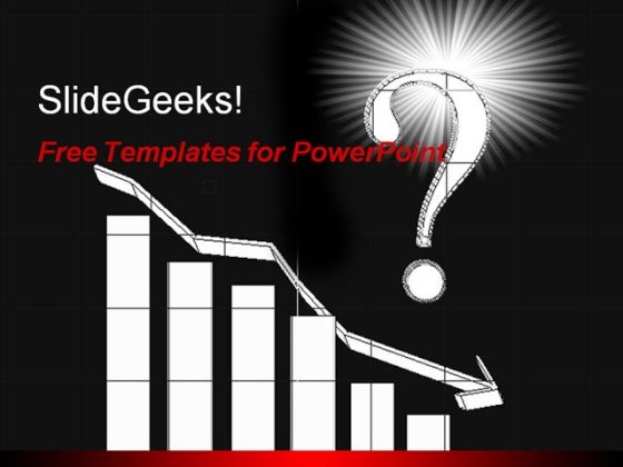 Graphical Representation PowerPoint Template with Question Mark Symbol