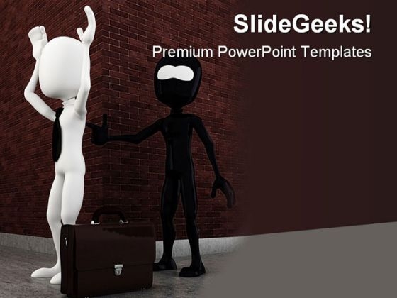 Criminal Robbing Man Business PowerPoint Themes And PowerPoint Slides 0311