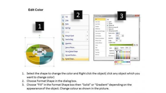 Crm Circular Squared PowerPoint Presentation Template
