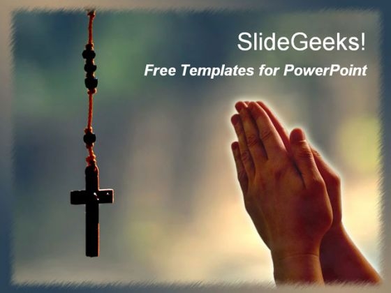 Christian Jesus Cross PowerPoint Template