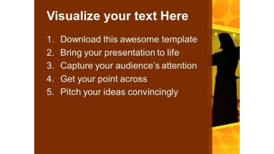 Cross And Jesus Christianity PowerPoint Templates And PowerPoint Themes 0912