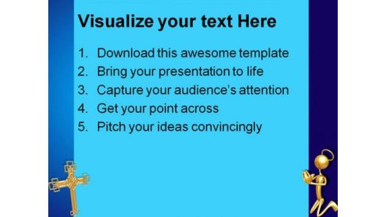 Cross And Prayer Religion PowerPoint Themes And PowerPoint Slides 0811