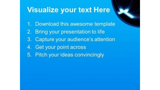 Cross Blue Lights Christmas PowerPoint Templates And PowerPoint Themes 0712