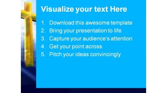 Cross In Heaven Religion PowerPoint Themes And PowerPoint Slides 0811