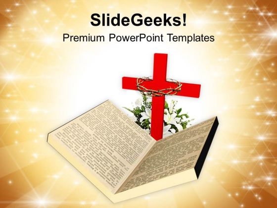 Cross Is The Mythological Symbol Of Christians PowerPoint Templates Ppt Backgrounds For Slides 0513