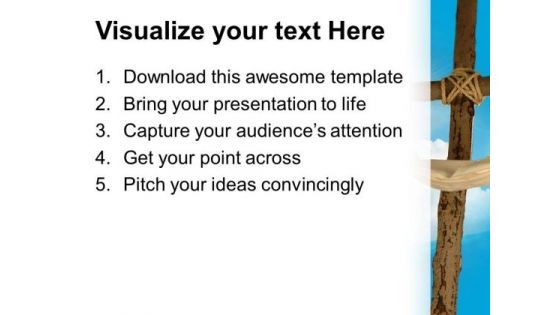 Cross Line Cloth And Sky Christian PowerPoint Templates And PowerPoint Themes 0712