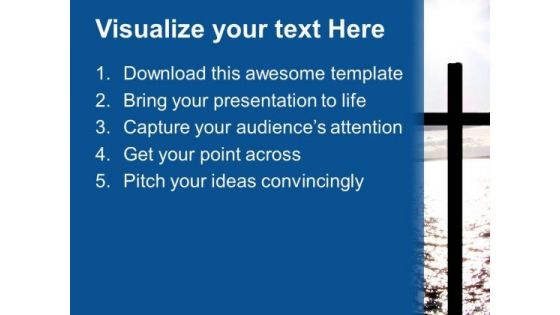 Cross Over Water Christian PowerPoint Templates And PowerPoint Themes 0712