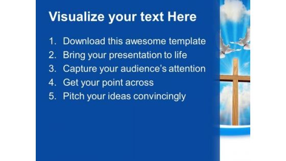 Cross With Dove Religion PowerPoint Templates And PowerPoint Themes 0712