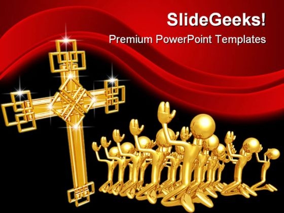 Cross Worship Religion PowerPoint Backgrounds And Templates 1210