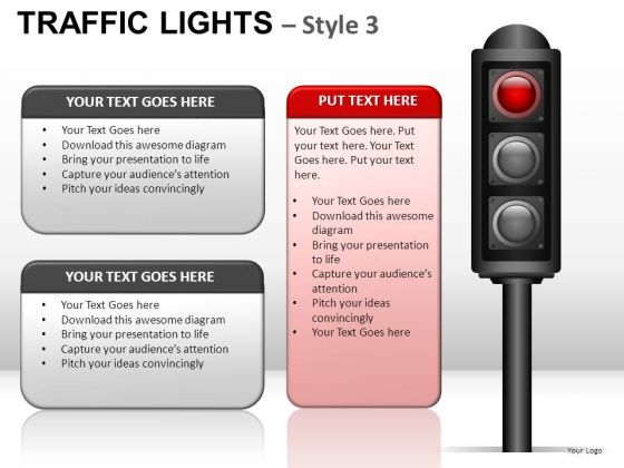 Crossroad Traffic Light PowerPoint Slides And Ppt Diagram Templates