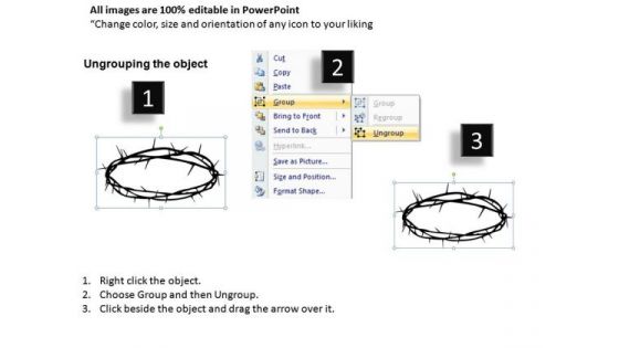 Crown Of Thorns Jesus Christian PowerPoint Slides And Ppt Diagram Templates