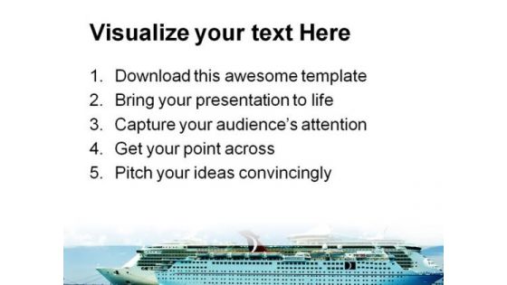 Cruise Ship Holidays PowerPoint Backgrounds And Templates 1210