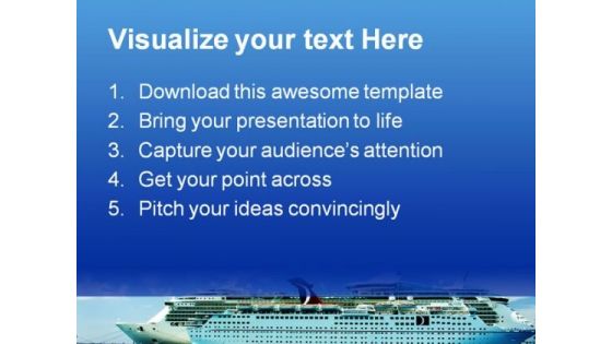 Cruise Ship Holidays PowerPoint Backgrounds And Templates 1210