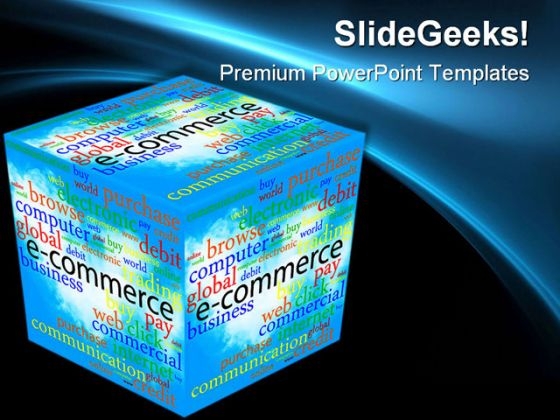 Cube Shapes Metaphor PowerPoint Backgrounds And Templates 1210